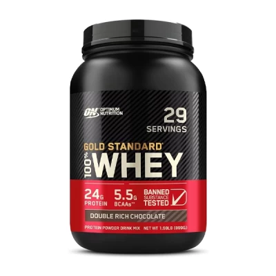 optimum nutrition 100% whey gold protein double rich chocolate 2 LB