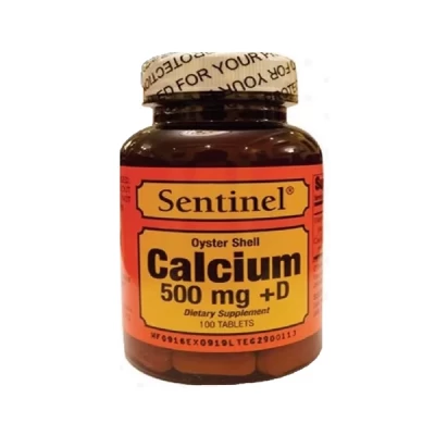 Sentinel Calcium 500mg W/ Vit. D Tab 100's