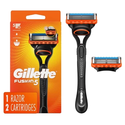 gillette fusion razor with 2 cartridges