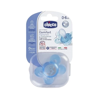 Chicco Soother Physio Comfort Blue Sil 0 - 6m