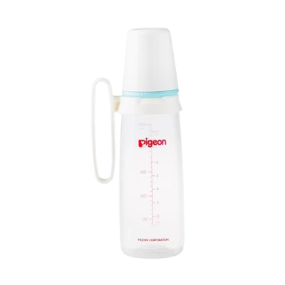 Pigeon Glass Bottle 4+m M  240 Ml With Handle