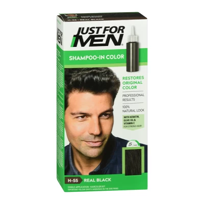 just for men shampoo in haircolour real black H-55 