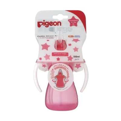 Pigeon Straw Bottle 9+m Red  150 Ml