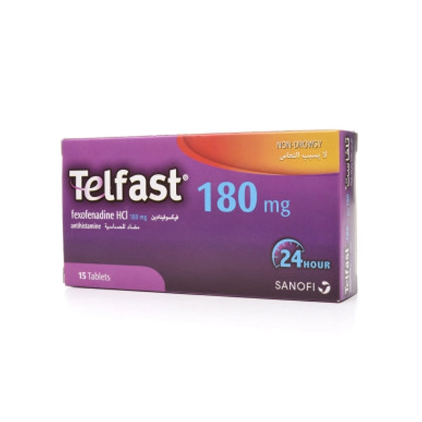 Buy Telfast 180mg Allergy Relief Tablets, Pack Of 15 - Fast-Acting ...