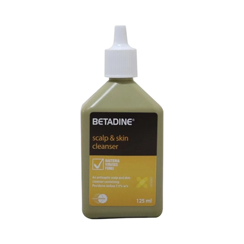 betadine scalp & skin cleanser 125ml