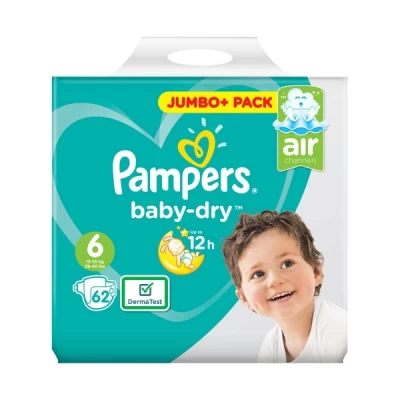 Pampers Baby Dry Size Six 62 Pieces