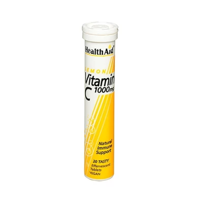 Health Aid Vitamin C Effervescent 1g Lemon Tab 20's