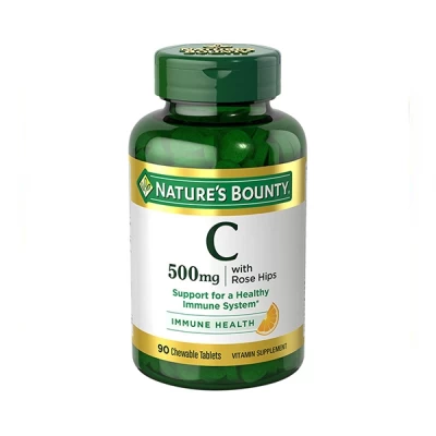 Natures Bounty Vitamin C 500mg Deli. Chewable With Rose Hips Tab 90's