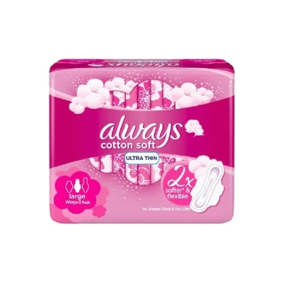 Always Cottony Soft Ultra Thin Large Wings 8 Pads