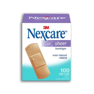 Nexcare Plastic Sheer Band 100 Pieces
