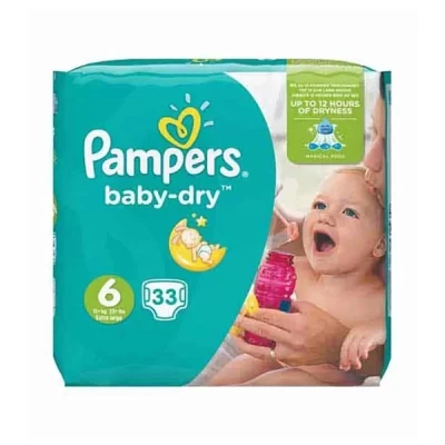 Pampers Baby Dry Size Six 33 Diapers