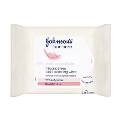 Johnson Daily Essential Fragrance Free Cleansing Wipes 25 Pieces