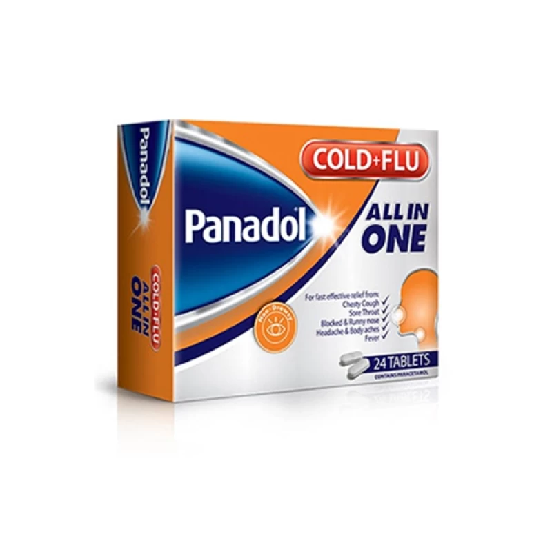 panadol cold + flu all in one tablet 24s