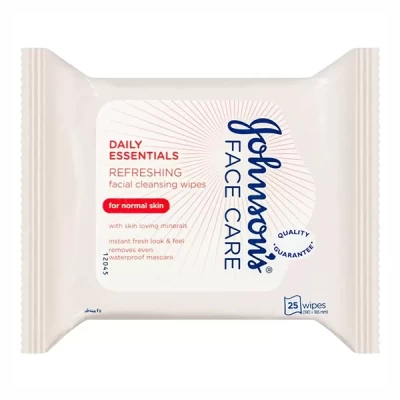 Johnson Daily Essential Refreshing Facial Wipes Normal 25 Pieces