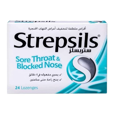 Strepsils Menthol Sore Throat & Blocked Nose 24 Lozenges