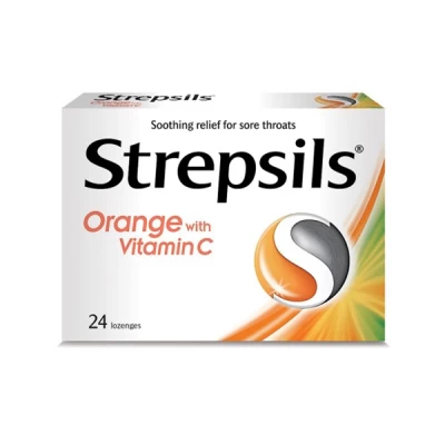 Strepsils Orange Vit C  24 Lozenges