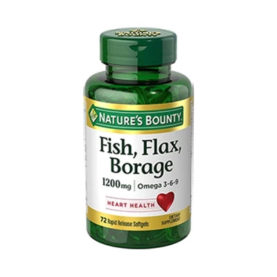 Natures Bounty Fish Flax Borage 1200mg Omega 369 72's