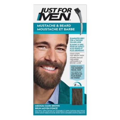 just for men moustache & beard medium - dark brown M-40