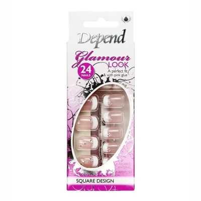 Depend Glamour Look Nails Square Design 6255