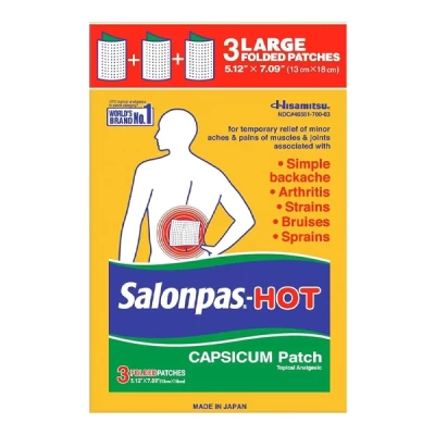 Salonpas Pain Reliever Hot Patch 3's
