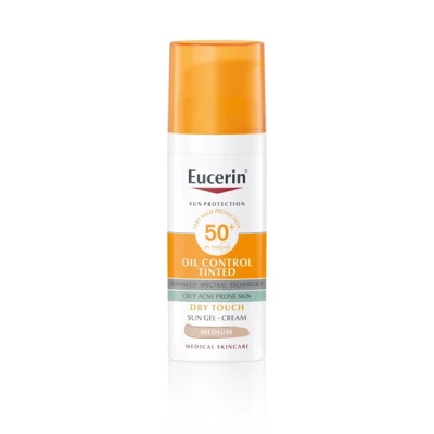 eucerin sun face cream medium tinted spf 50+ 50ml