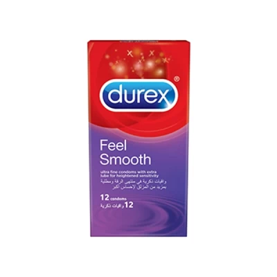 Durex Feel Smooth Ultra Fine With Extra Lube Condom 12 Pieces