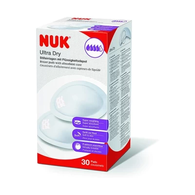 Nuk Ultra Dry Breast Pads 30 Pads In Box