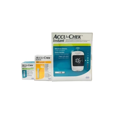 Accu Chek Instant + Strips + Lancets + Pic Cardio Blood Pressure Monitor