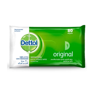 Dettol Anti Bacterial Original Wipes 80 Wipes