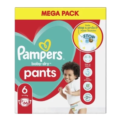 Pampers Baby Dry Pants Size Six 66 Pants