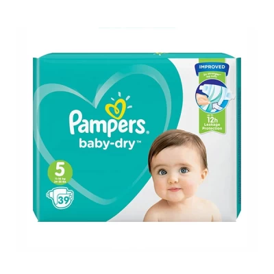 Pampers Baby Dry Size Five 39 Diapers