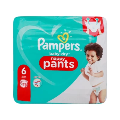 pampers pants size six 33 pcs