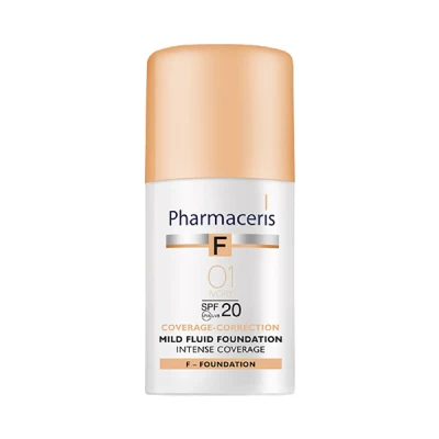 pharmaceris intense coverage mild fluid foundation 01 ivory spf 20