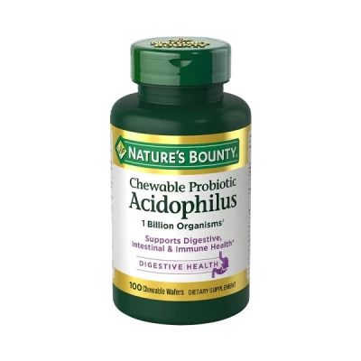 natures bounty chewable probiotic acidophilus wafers 100's