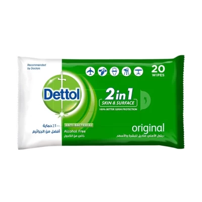 Dettol Surface Wipes Original 2in1 20's