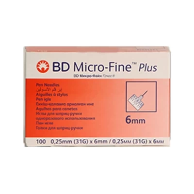 bd microfine plus 31g x 6mm 100's