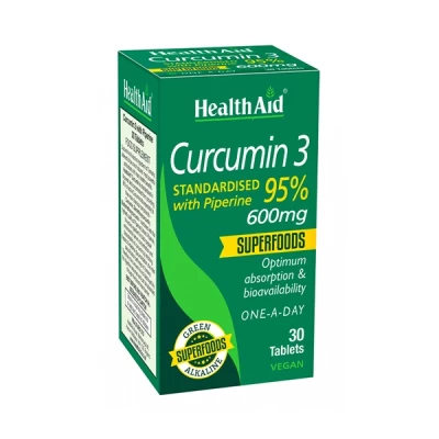 Health Aid Curcumin 3 600mg Tab 30's