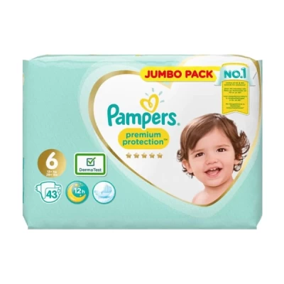 Pampers Premium Protection Size Six 43 Diapers
