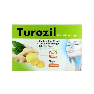 Turozil Ginger Flavour Lozenges 24's