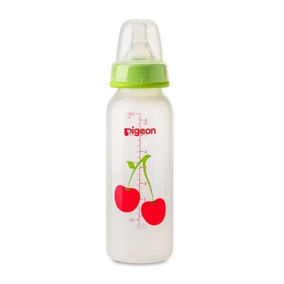Pigeon Decorated Plastic Bottle With Slim Neck 4+ M 240 Ml