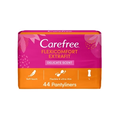 Carefree Flexicomfort Extrafit Delicate Scent 44 Pantyliners