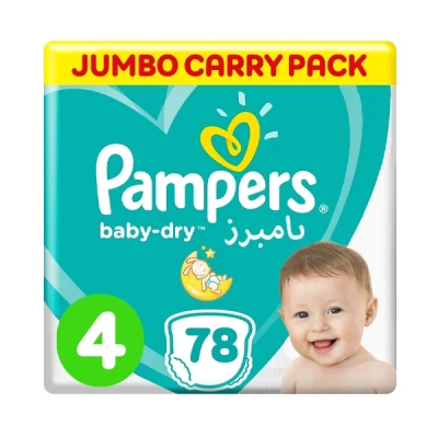 Pampers Baby Dry Size Four 78 Diapers