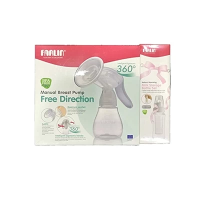 Farlin Manual Breast Pump Free Direction With Milk Storage Bottle Set
