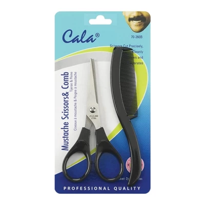 Cala Mustache Scissors & Comb 70-260b