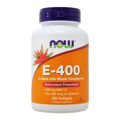 Now Vitamin E 400 Iu 100 Softgels