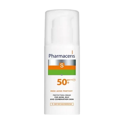 pharmaceris acne oily & combination skin protect cream spf50+ 50ml