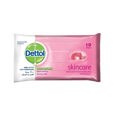 Dettol Skin Care Anti Bacterial Wipes 10 Pieces