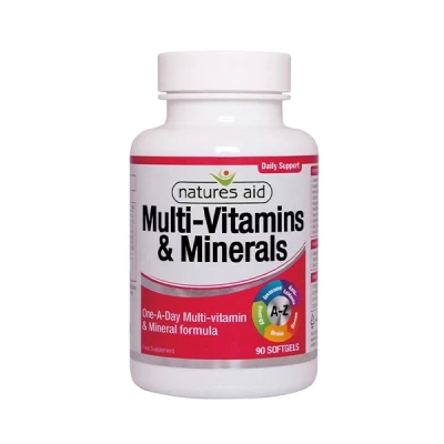 Natures Aid Multivitamin & Minerals With Iron Softgels 90's