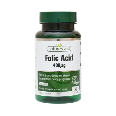 Natures Aid Folic Acid 400mg Tab 90's