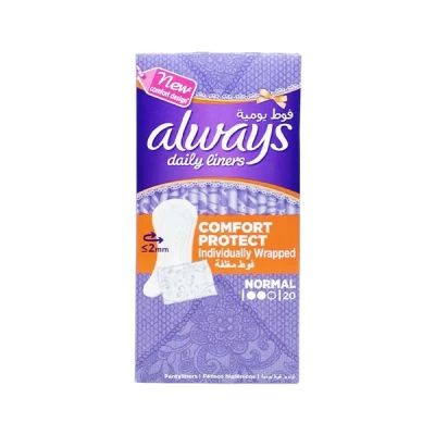 Always Daily Liners Normal Comfort Protect 20 Pantyliners